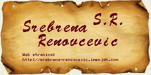 Srebrena Renovčević vizit kartica